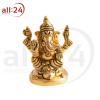 Artikelbild 1 des Artikels “Ganesh mit Maus - Messingstatue mit mattem Goldfinish “