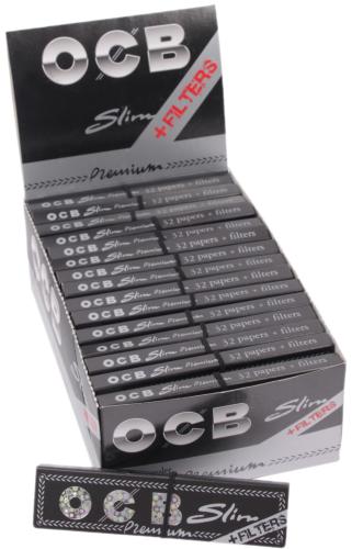 Artikelbild des Artikels “BOX OCB Premium King Size Slim Zigarettenpapier + TIPS, 32 Stück “