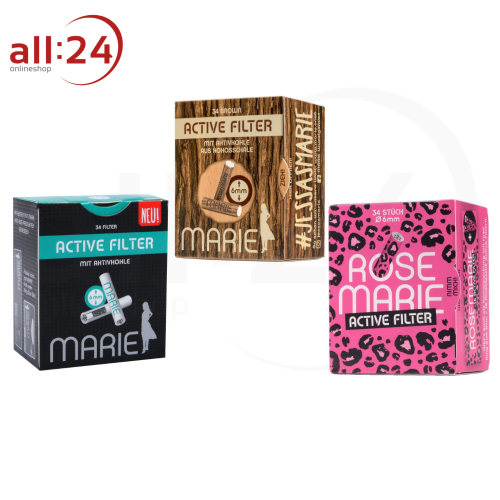 Artikelbild des Artikels “MARIE Active Filter 6mm Probierpaket - 1x Brown, Rose und Klassisch “