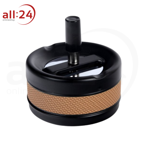 Artikelbild des Artikels “Aschenbecher Drehascher PVC Band Carbon Braun 9 cm ⌀ “