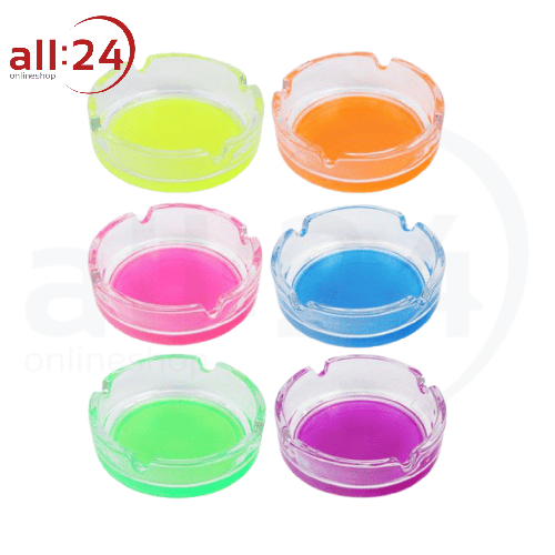 Artikelbild des Artikels “Aschenbecher Glas Farbig 6er Set “