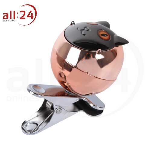 Artikelbild des Artikels “Aschenbecher mit Tischklipp Katze Metallic Rosé Lustig 7 cm ⌀ “