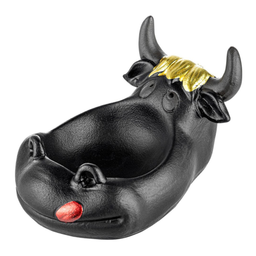 Artikelbild des Artikels “Aschenbecher Kuh Schwarz Lustig Ø 11 cm “