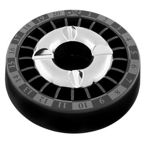 Artikelbild des Artikels “Aschenbecher Roulette Schwarz Chrom 13 cm Ø “
