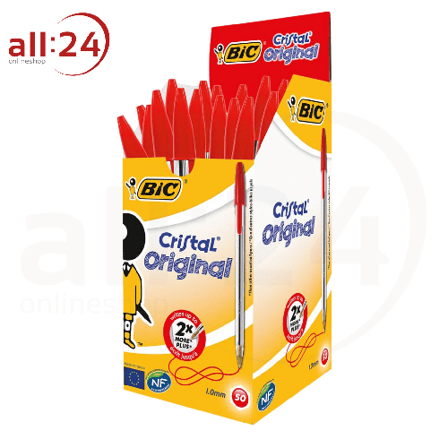 Artikelbild des Artikels “Vorteilspack: BIC Kugelschreiber Cristal Rot 1.0 mm - 50 Stück “