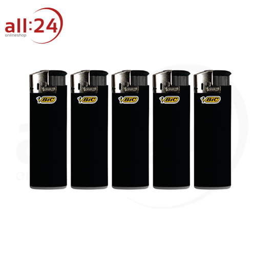 Artikelbild des Artikels “BIC Feuerzeuge J38 Schwarz/Silber, 5 Stück “