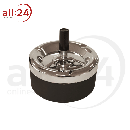 Artikelbild des Artikels “Aschenbecher Schwarz/Chromglänzend, ⌀ 13,5  cm “