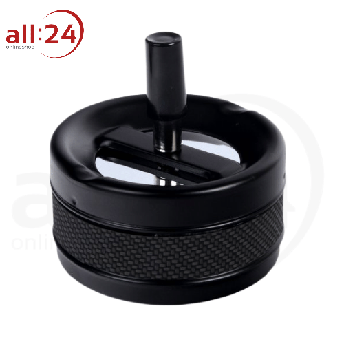 Artikelbild des Artikels “Aschenbecher Drehascher PVC Band Carbon Schwarz 9 cm ⌀ “