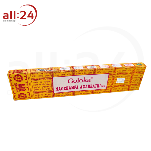 Artikelbild des Artikels “Goloka Nag Champa Räucherstäbchen Gelb 16g “
