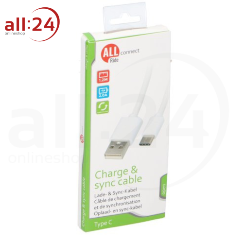 Artikelbild des Artikels “ALLride Lade- und Sync-Kabel Type C 1,2m “