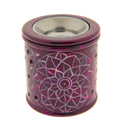 Artikelbild des Artikels “Mandala Aromalampe Speckstein Violett “