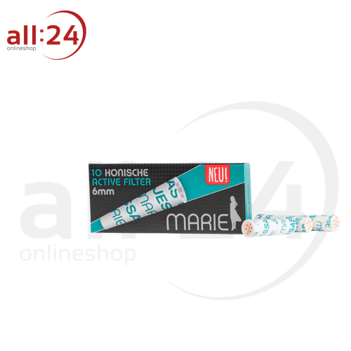 Artikelbild des Artikels “MARIE Active Filter Konisch 6mm - Box mit 10 Aktivkohlefiltern “