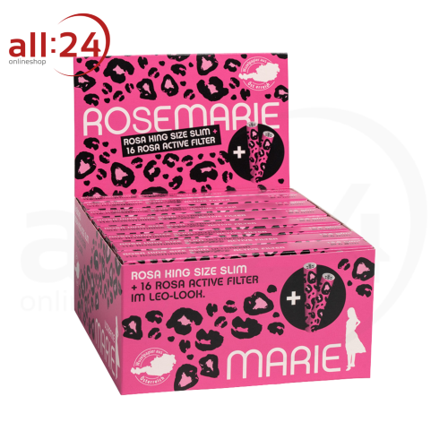 Artikelbild des Artikels “MARIE Rosemarie Paper King Size Slim + Aktivkohlefilter - 16er Pack à 34 Blatt “
