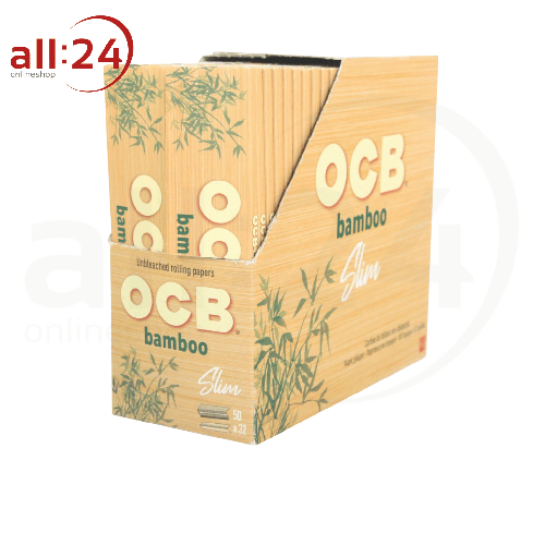 Artikelbild des Artikels “BOX OCB Bamboo King Size Slim Zigarettenpapier - 50 Stück, Ungebleichte Bambusfasern “
