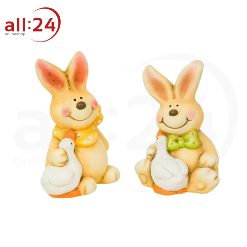Artikelbild des Artikels “Deko Comic Hase mit Ente 2 Stück Ostern “