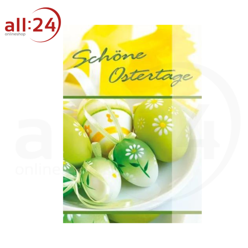 Artikelbild des Artikels “Ostergrußkarte Mini Ostereier Grün Gelb “