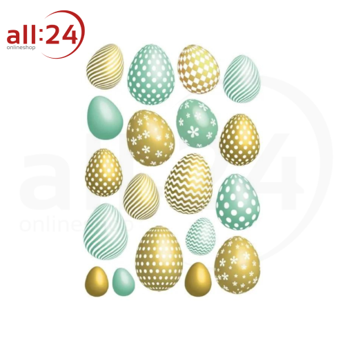 Artikelbild des Artikels “Herma Ostersticker Ostereier, Blau/Gold, 1 Blatt “