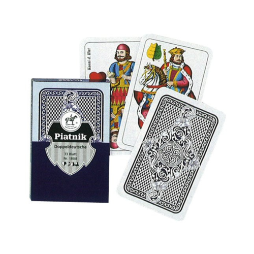 Artikelbild des Artikels “Piatnik Doppeldeutsche Spielkarten Blau Ornament, 33 Blatt “