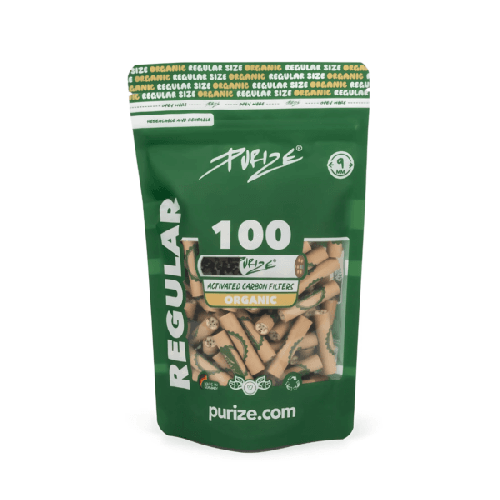Artikelbild des Artikels “PURIZE Aktivkohlefilter Regular Organic 100 Stück 9 mm “