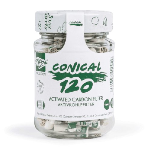 Artikelbild des Artikels “Purize Aktivkohlefilter Conical Xtra Slim im Glas 120 Stk. “