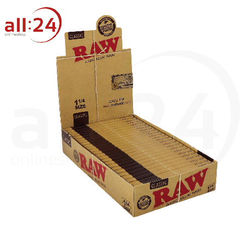 Artikelbild des Artikels “BOX RAW Classic 1/4 Rolling Paper 24 Stück á 50 Blatt “