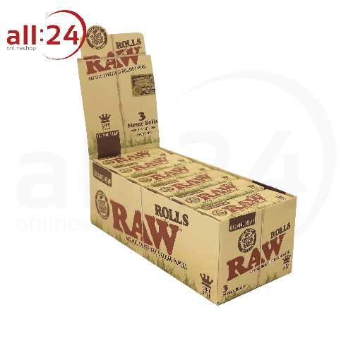 Artikelbild des Artikels “BOX RAW Organic Hemp King Size Rolls, 12 Stück á 3 Meter “