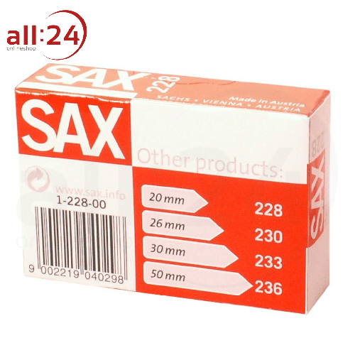 Artikelbild des Artikels “SAX Büroklammern 228 100 Stück 2 cm verzinkt “