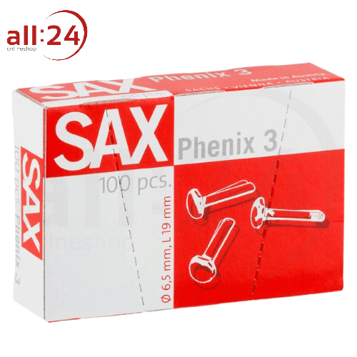 Artikelbild des Artikels “SAX Rundkopfklammern Phenix 3, 100 Stück Ø 19mm “