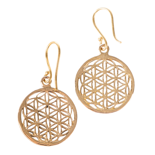 Artikelbild des Artikels “Berk Blume des Lebens Ohrhänger Ohrringe Gold aus Messing Ø 2,4 cm “