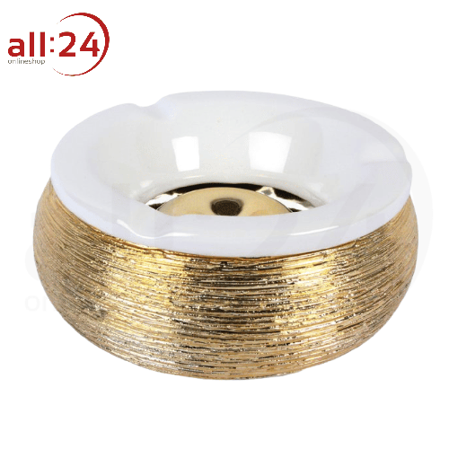Artikelbild des Artikels “Aschenbecher Windascher mit Struktur Gold 15 cm ⌀ “