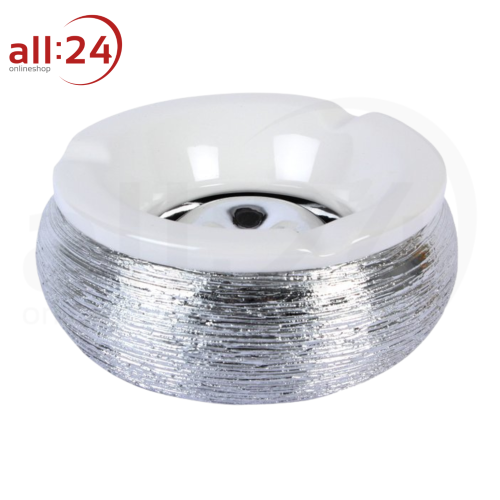 Artikelbild des Artikels “Aschenbecher Windascher mit Struktur Silber 15 cm ⌀ “