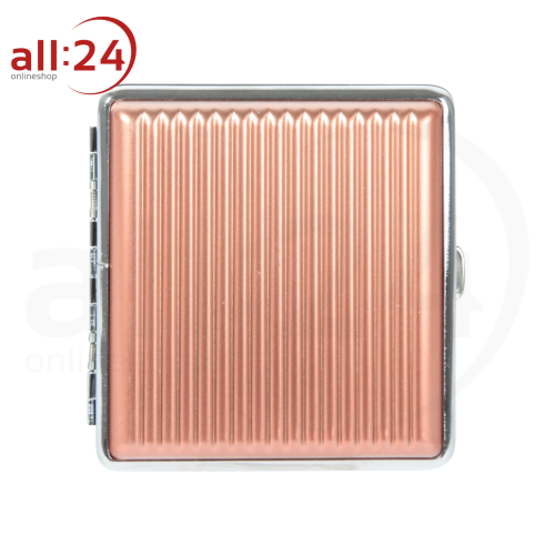 Artikelbild des Artikels “Zigaretten Etui Metall geriffelt Rosé - Für 20 Zigaretten “