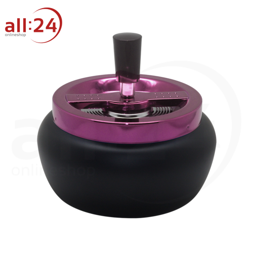 Artikelbild des Artikels “Aschenbecher Exklusiv Matt Schwarz Eisroter Deckel,⌀ 13 cm “