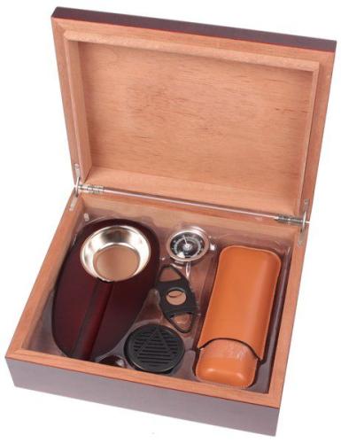Artikelbild des Artikels “Humidor-Set Kirsche mit Zigarrenetui “