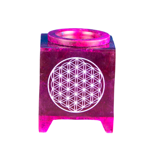 Artikelbild des Artikels “Duftlampe Blume des Lebens Violett Speckstein für Ätherische Öle “