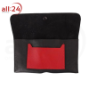 Artikelbild 2 des Artikels “Tabaktasche Leder rot/schwarz mit Bandverschluss “