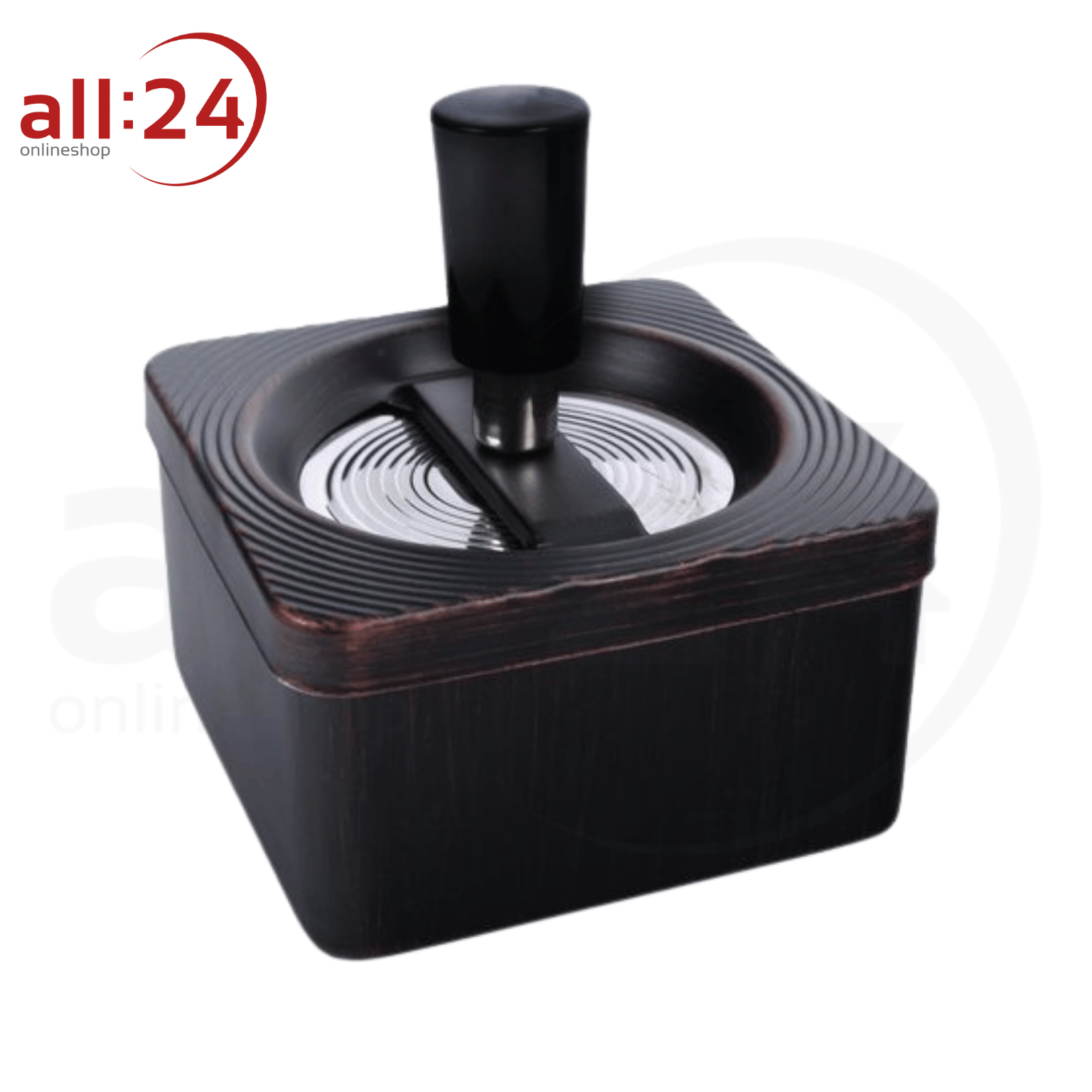 Artikelbild 1 des Artikels “Aschenbecher Drehascher Holzoptik Braun Eckig 8,5cm “