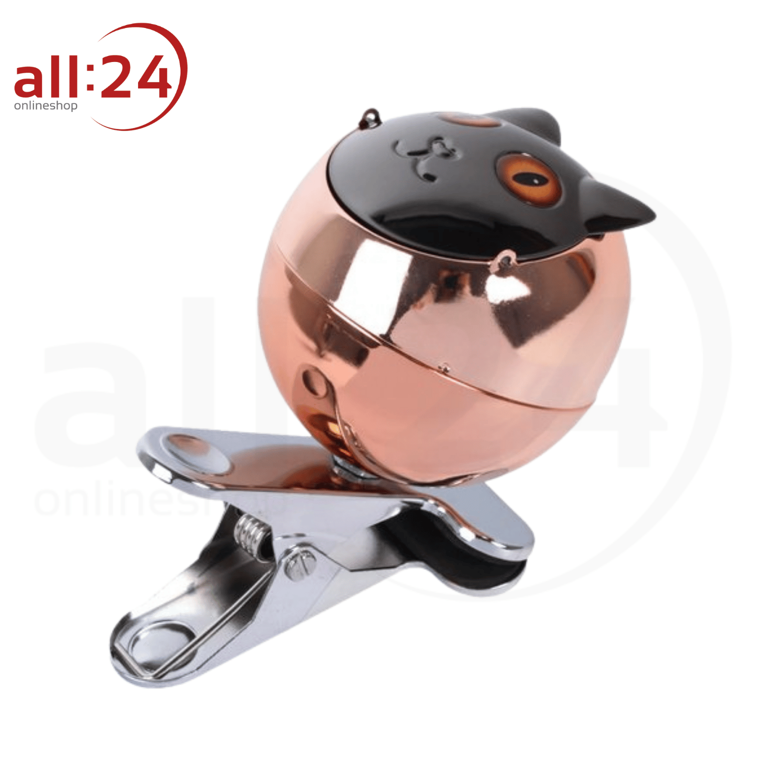 Artikelbild 1 des Artikels “Aschenbecher mit Tischklipp Katze Metallic Rosé Lustig 7 cm ⌀ “