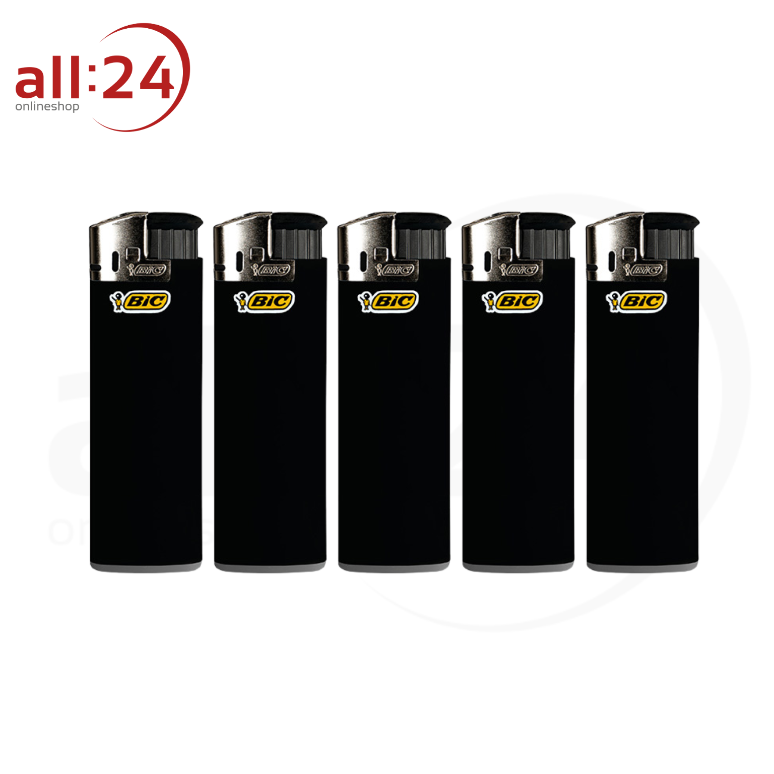 Artikelbild 1 des Artikels “BIC Feuerzeuge J38 Schwarz/Silber, 5 Stück “