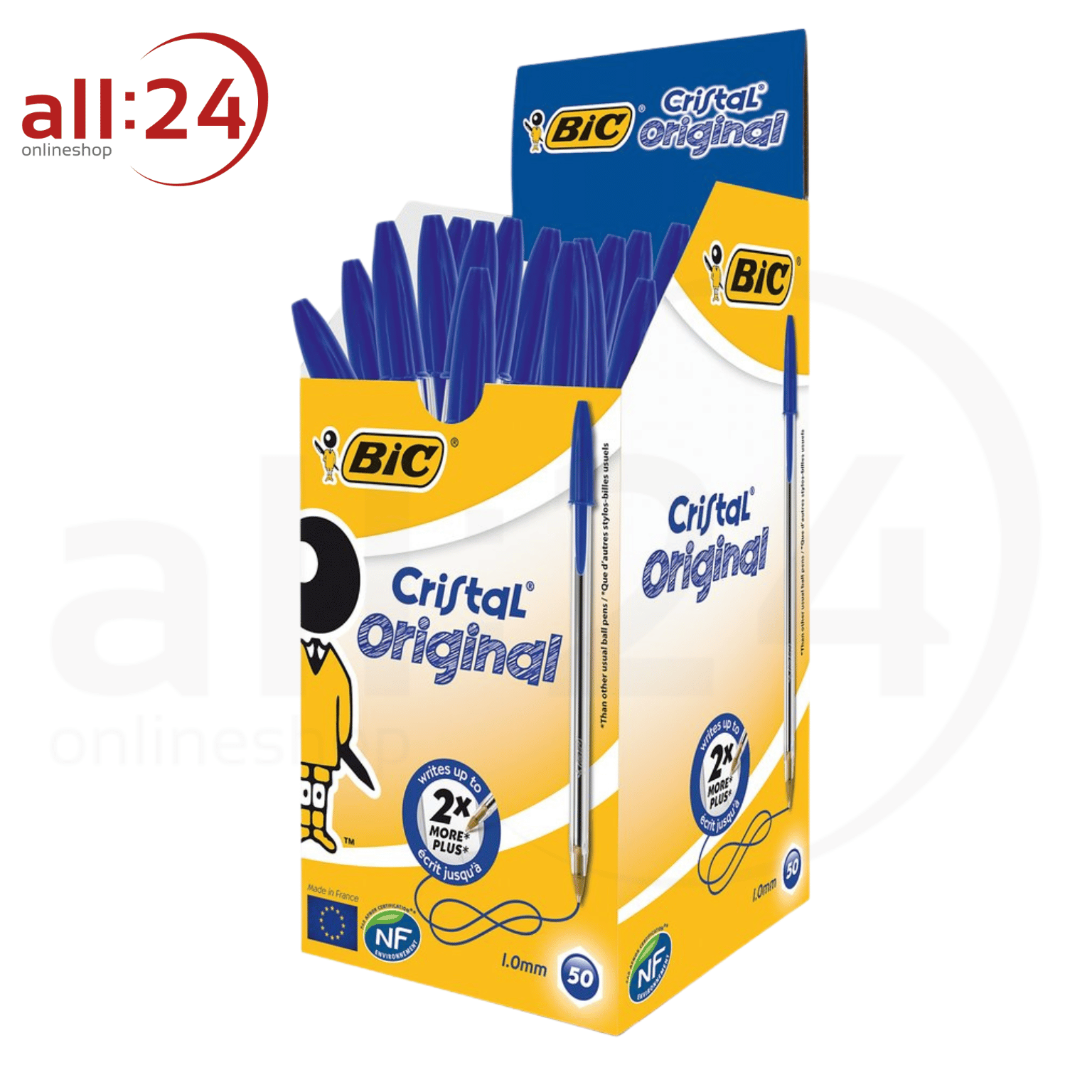 Artikelbild 1 des Artikels “Vorteilspack: BIC Kugelschreiber Cristal Blau 1.0 mm - 50 Stück “