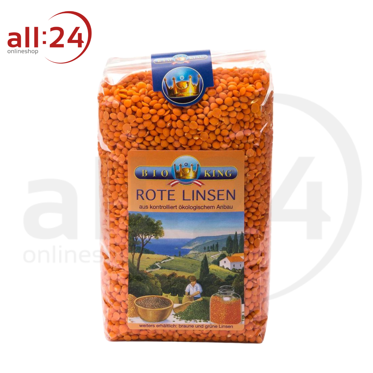 Artikelbild 1 des Artikels “BioKing Bio Linsen Rot, 500g “