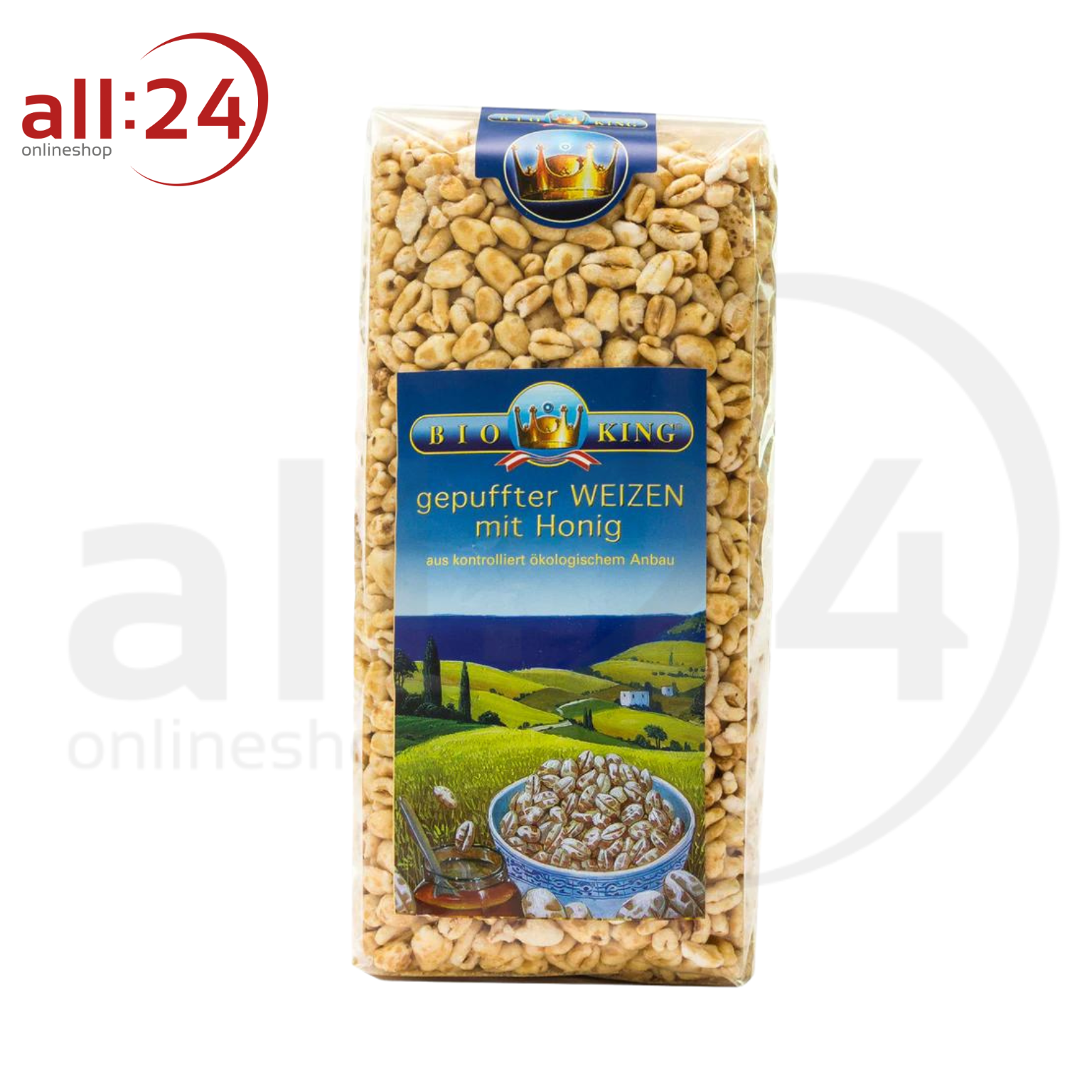Artikelbild 1 des Artikels “BioKing Gepuffter Bio Weizen mit Honig, 200g “