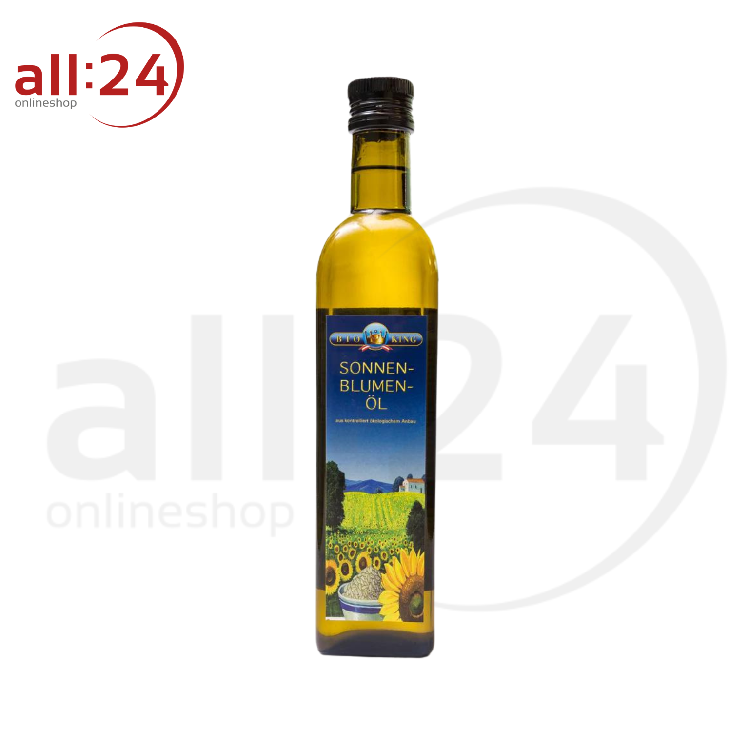Artikelbild 1 des Artikels “BioKing Sonnenblumenöl, kaltgepresst, aus biologischem Anbau, 500ml “