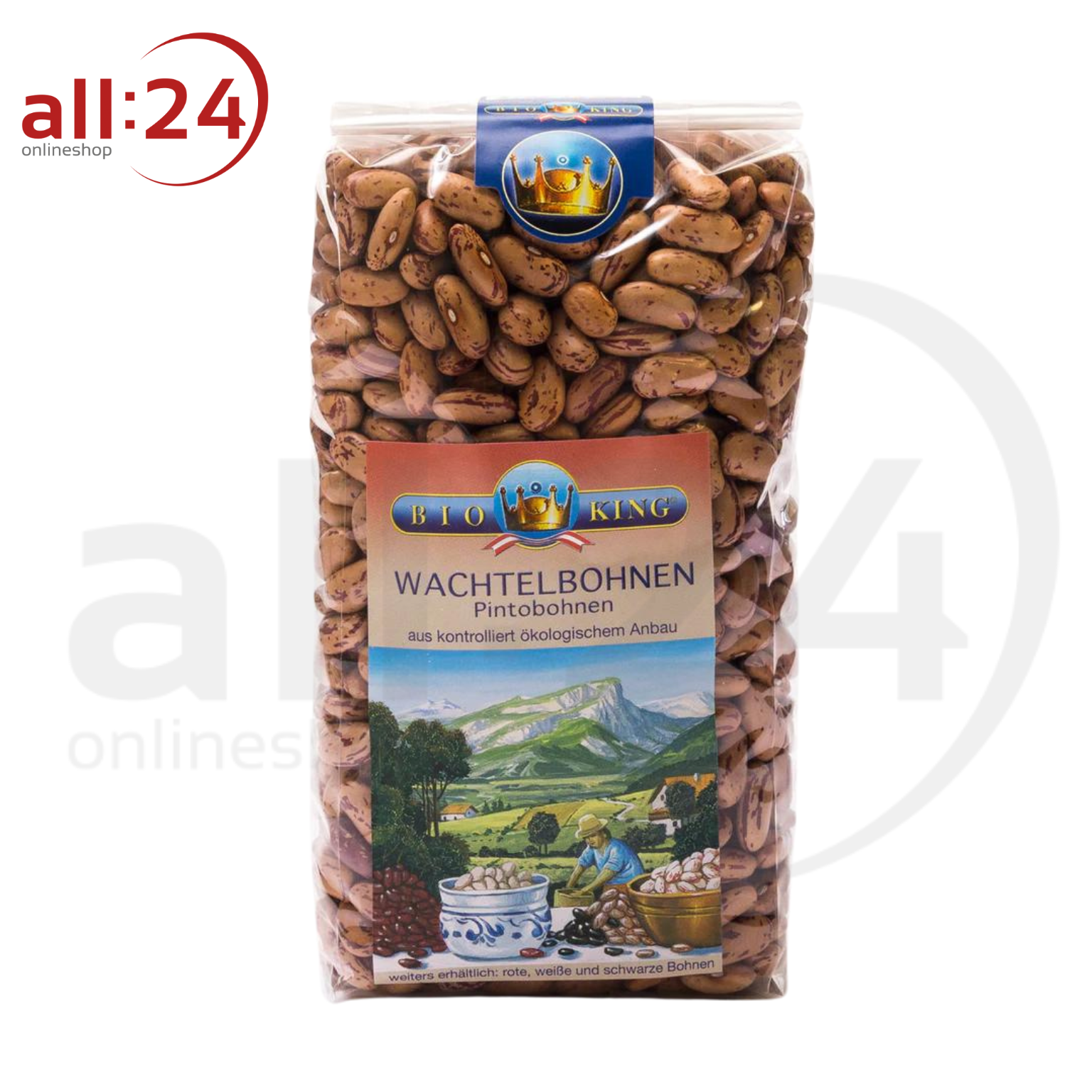 Artikelbild 1 des Artikels “BioKing Bio Wachtelbohnen Pintobohnen, 500g “