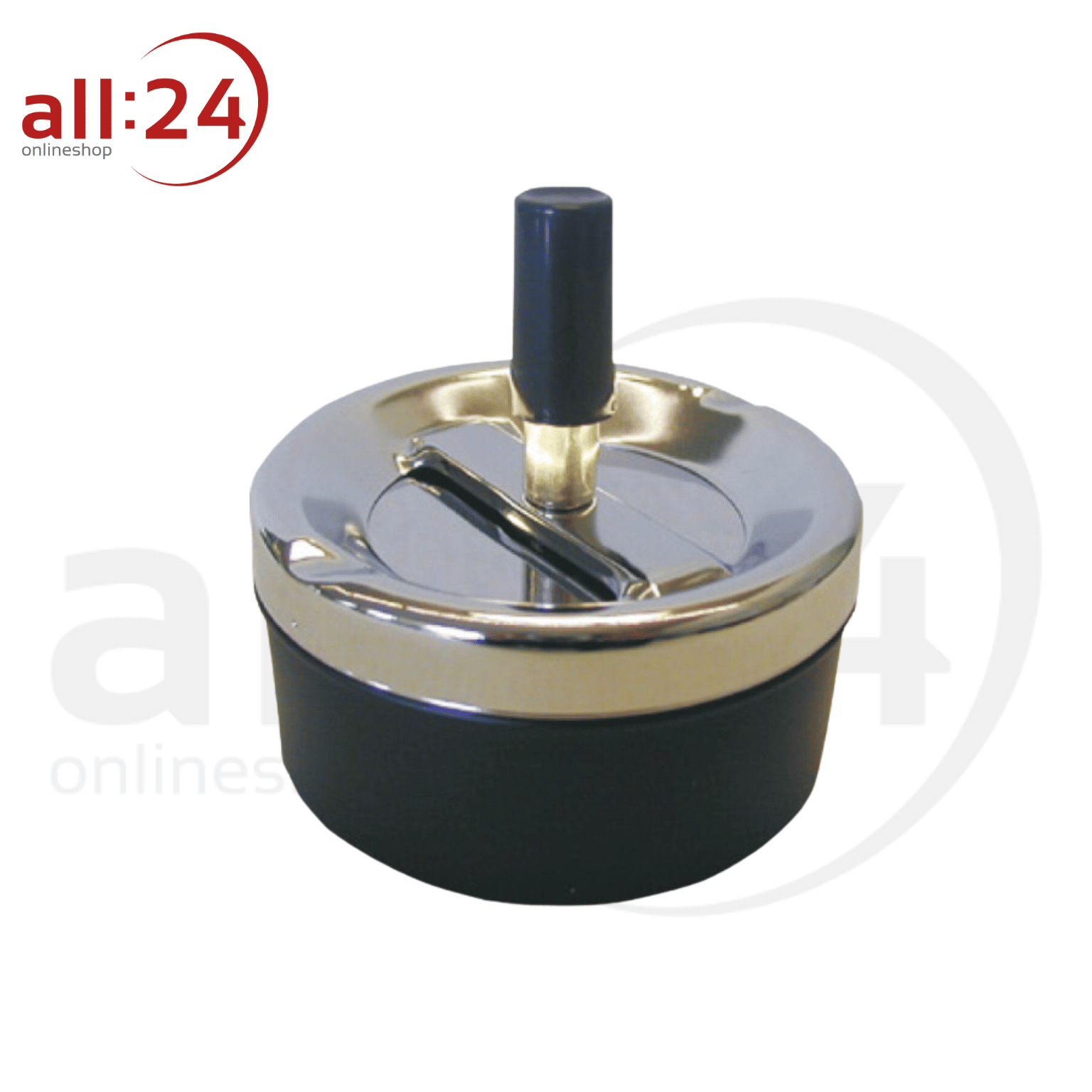 Artikelbild 1 des Artikels “Aschenbecher Schwarz/Chromglänzender, ⌀ 9 cm “