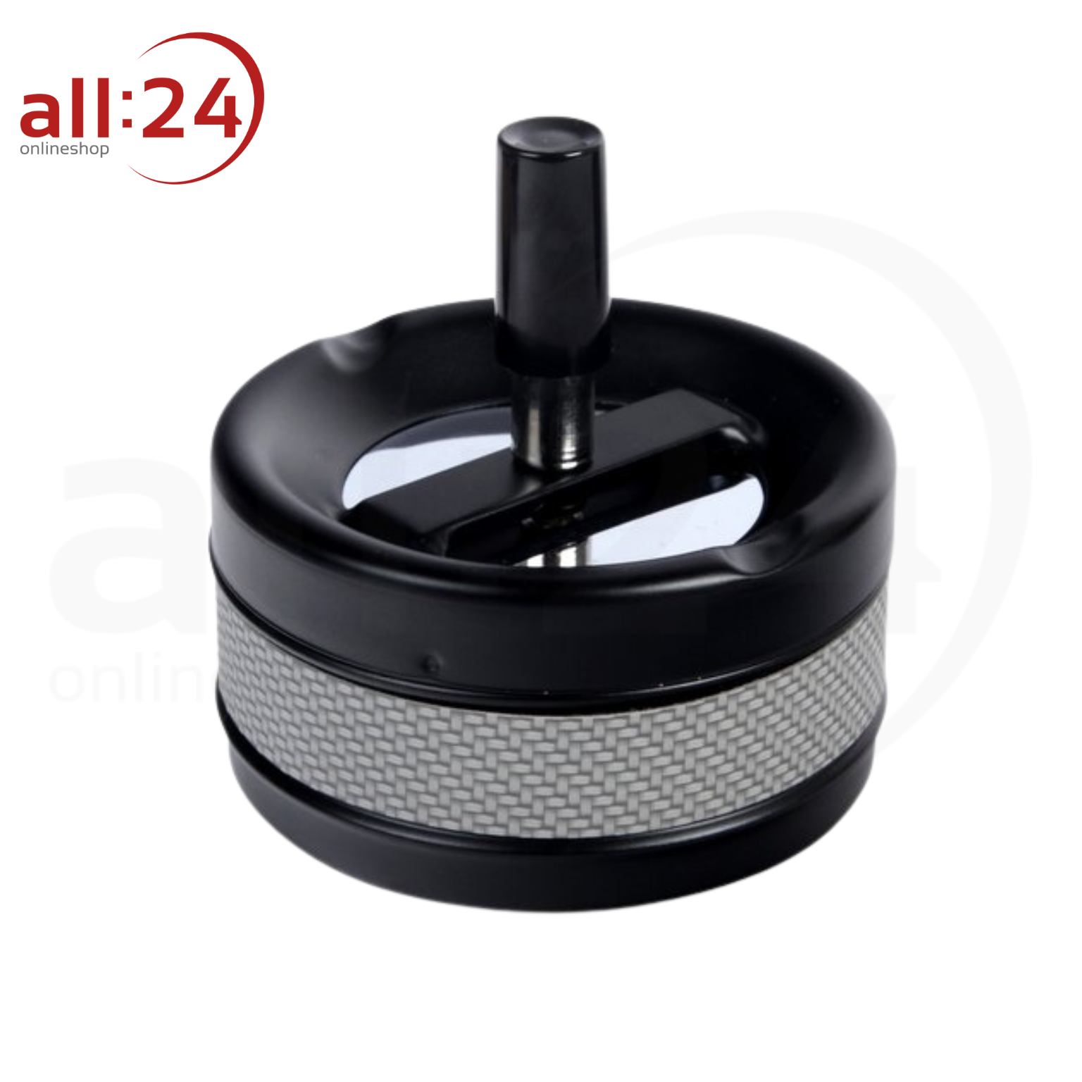Artikelbild 1 des Artikels “Aschenbecher Drehascher PVC Band Carbon Grau 9 cm ⌀ “