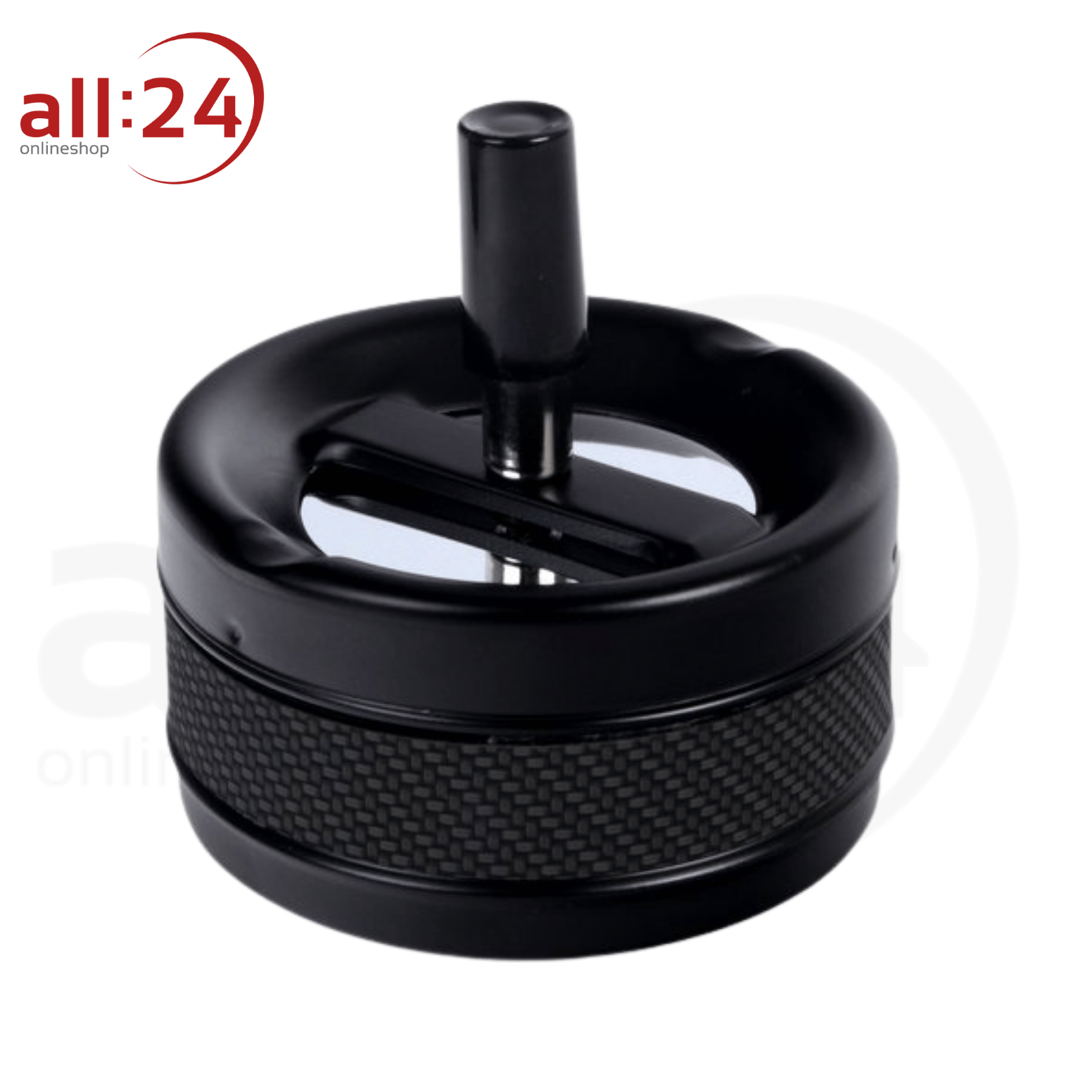 Artikelbild 1 des Artikels “Aschenbecher Drehascher PVC Band Carbon Schwarz 9 cm ⌀ “