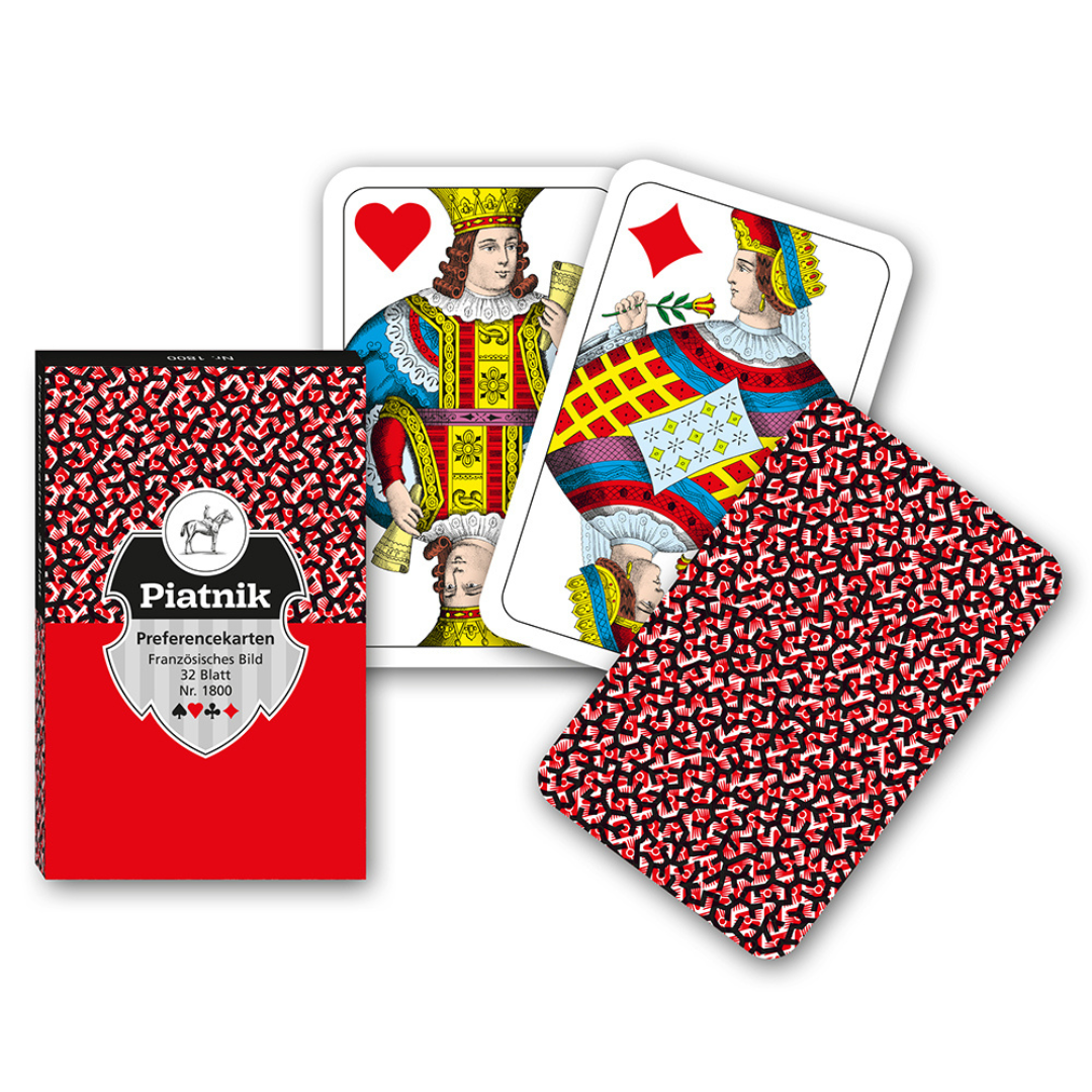Artikelbild 1 des Artikels “Piatnik Preference Französisch Rot 32 Blatt Spielkarten “