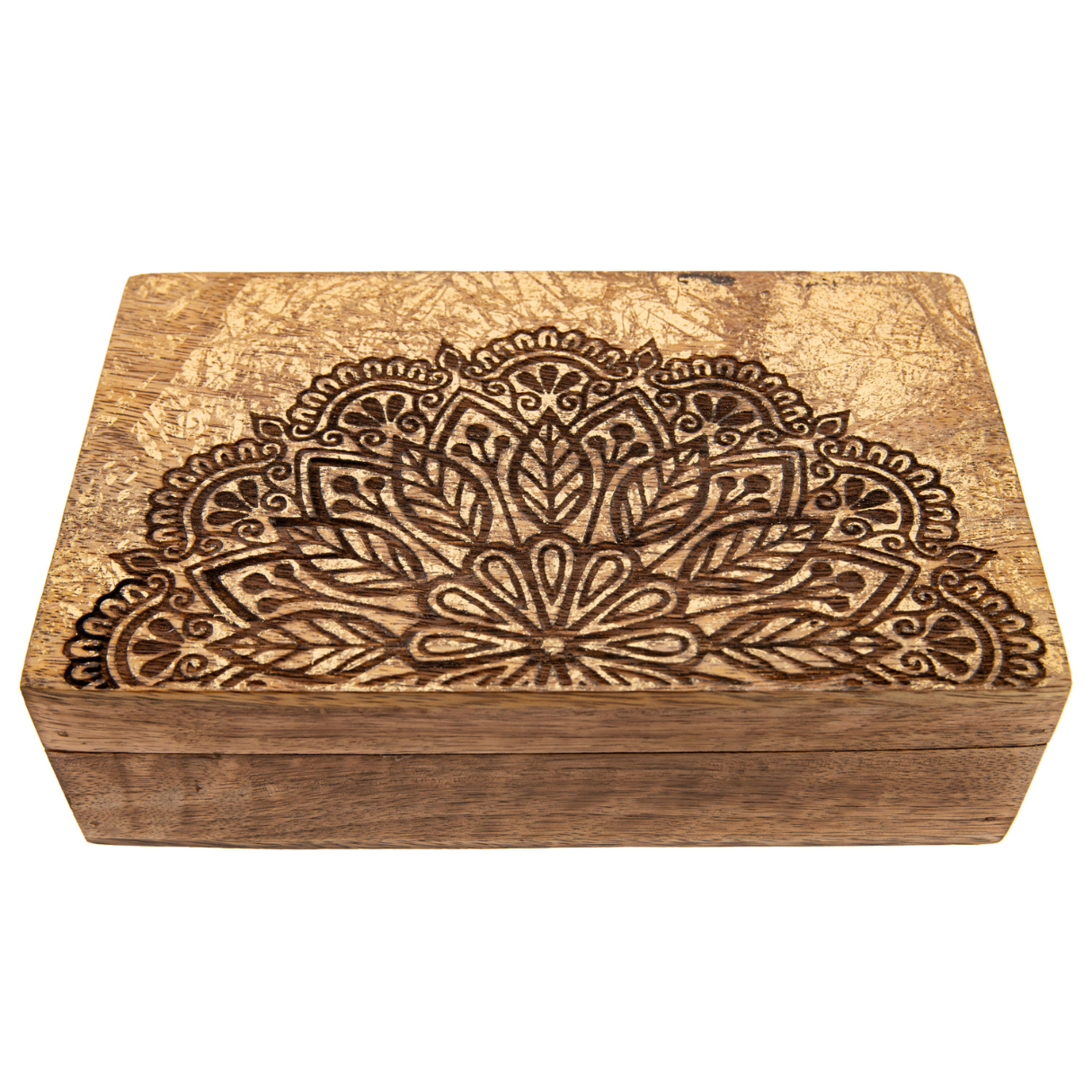 Artikelbild 1 des Artikels “Mandala Holzbox mit Goldverzierung “