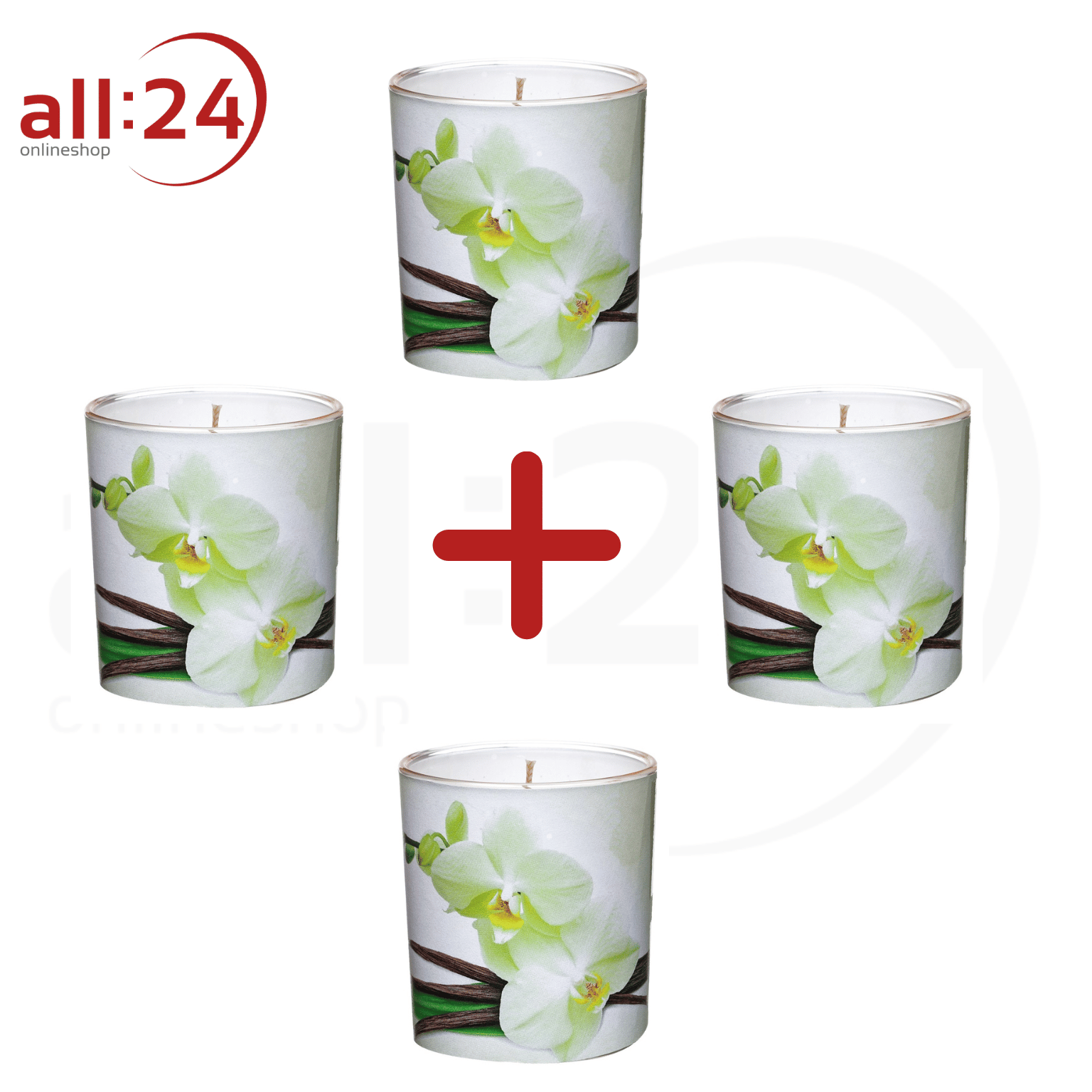 Artikelbild 1 des Artikels “Duftkerzen im Glas Vanille, 4 Stück “